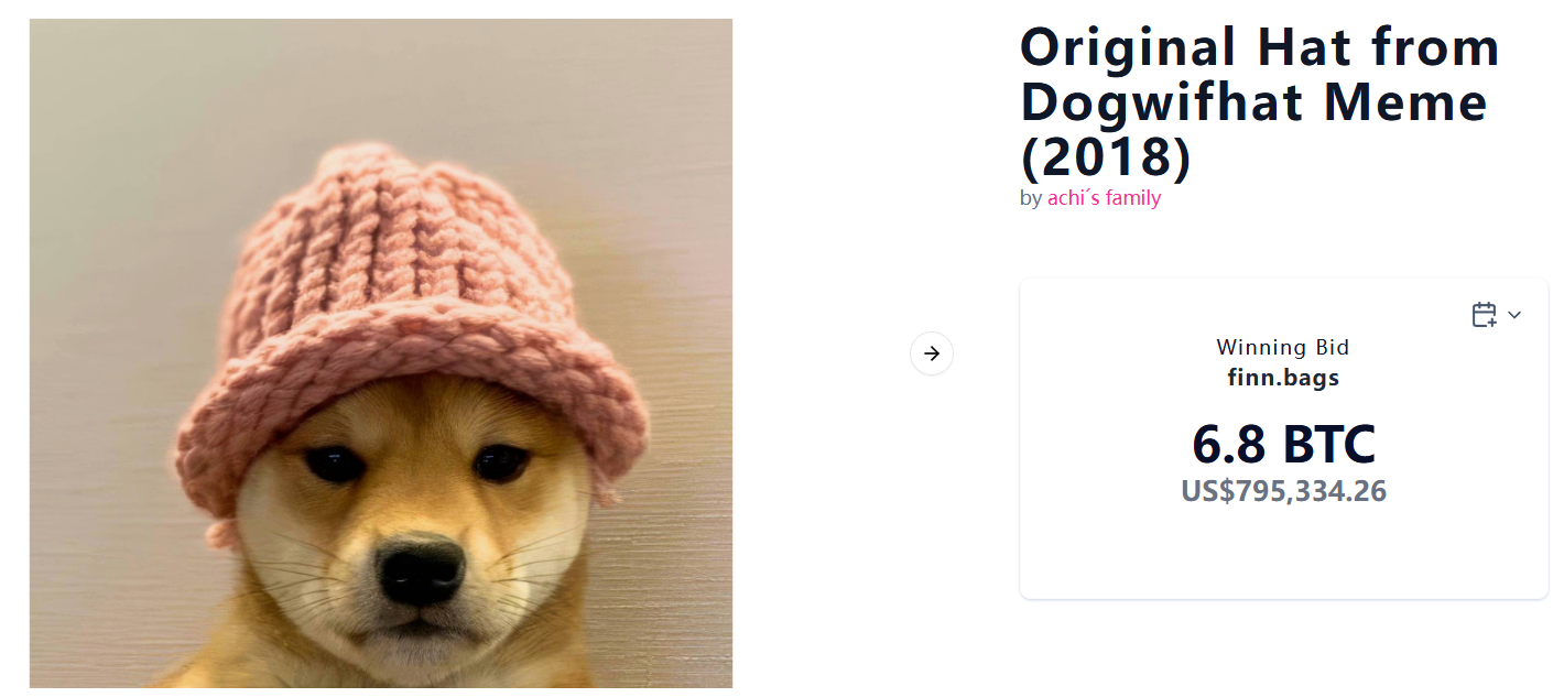 Монета Dog Hat $WIF 